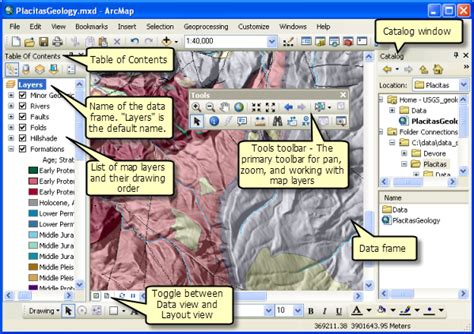 Displaying maps in data view and layout view—ArcMap | Documentation