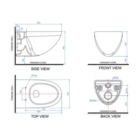 TOTO Aquia Wall-Hung Toilet Dimensions Drawings, 50% OFF