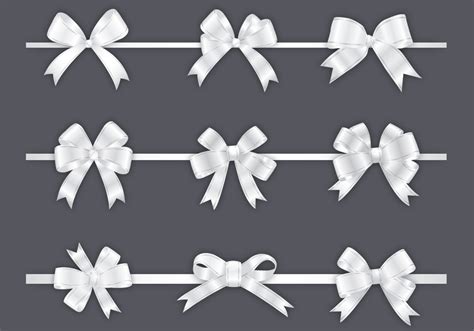 White Bow Vector Pack 59803 Vector Art at Vecteezy