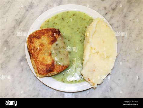 Pie and mash with eel liquor sauce or Parsley sauce at M. Manze Pie ...