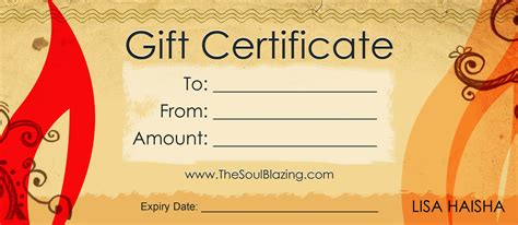 Printable Restaurant Gift Certificates