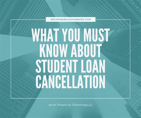 What You Must Know About Student Loan Cancellation - Arch Financial ...