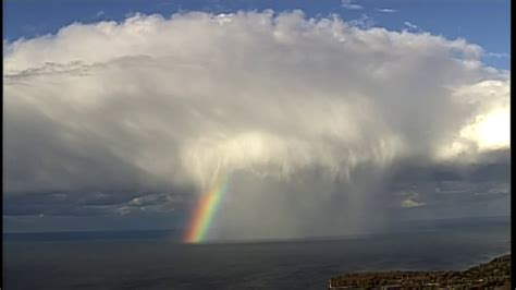 SKYFOX captures rainbow in a rain cloud - YouTube