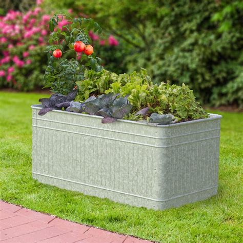 Gracie Oaks Ganley Galvanized Planter Box & Reviews | Wayfair