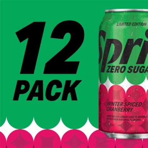 Sprite® Winter Spiced Cranberry Zero Sugar Soda Cans, 12 pk / 12 fl oz ...