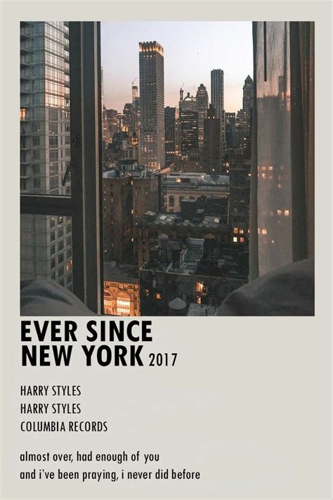 Ever since New York - poster | Harry styles songs, Harry styles poster ...