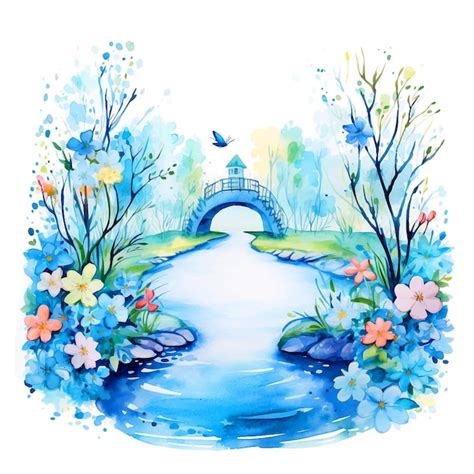 Premium Vector | Nature watercolor hand paint ilustration