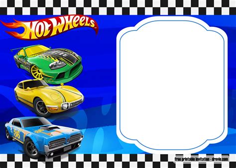 FREE Hot Wheels Invitations Templates Hotwheels Birthday Party, 2nd ...