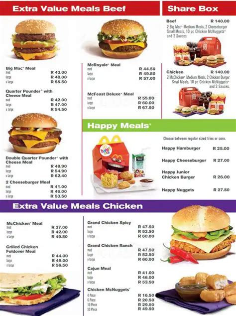 McDonald's Menu, Menu for McDonald's, Boksburg, Johannesburg - Zomato SA