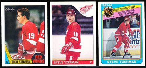 Lot Detail - Steve Yzerman Hockey Cards- 5 Diff.