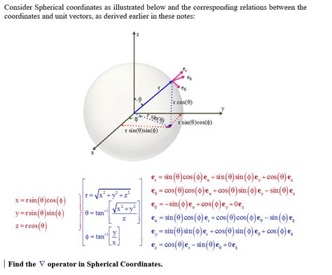 Solved Consider Spherical coordinates as illustrated below | Chegg.com