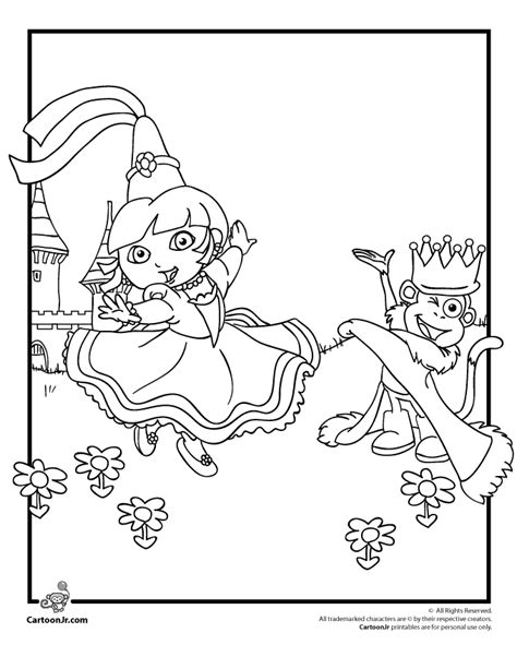 Princess Dora Coloring Pages - Coloring Home