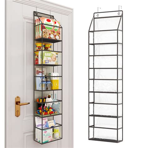 Fixwal Over The Door Hanging Pantry Organizer 5-Shelf Room Organizer ...