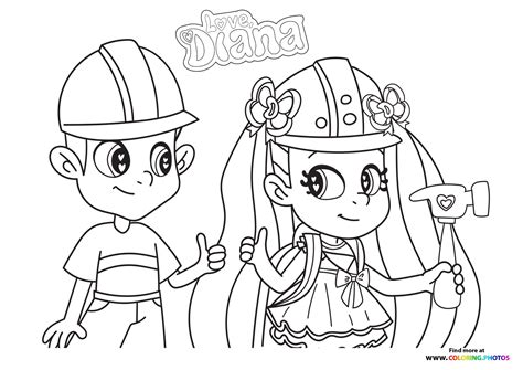 Roma and Diana working - Coloring Pages for kids