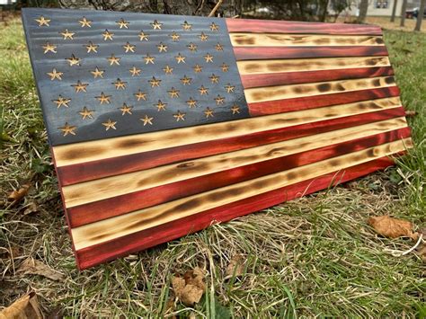 Wooden American Flag - Etsy