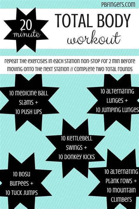 20 Minute Total Body Workout - Peanut Butter Fingers