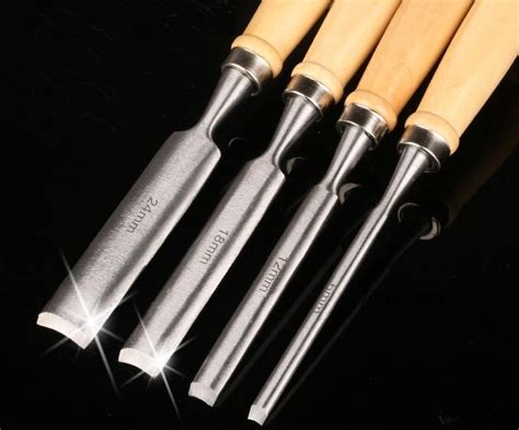 Outer edge round chisel woodworking chisel 4 piece set carving knife ...