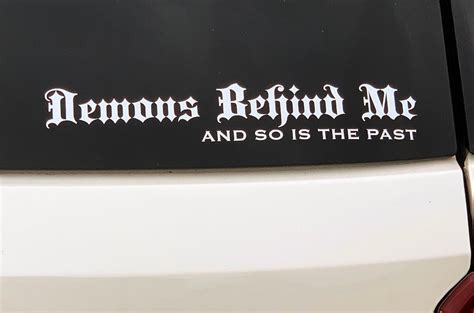 Demons Behind Me 10 Inch, High-Performance, Vinyl Decal - White ...