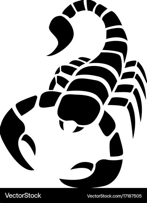 Scorpion icon in simple tattoo style Royalty Free Vector