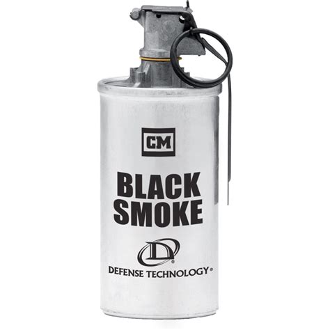 Military-Style Black Smoke Grenade - Defense Technology