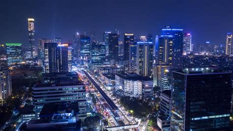 Beautiful Night View of Jakarta City Editorial Stock Image - Image of ...