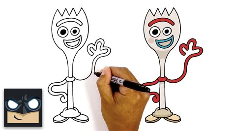 HOW TO DRAW FORKY | TOY STORY | STEP BY STEP TUTORIAL - YouTube