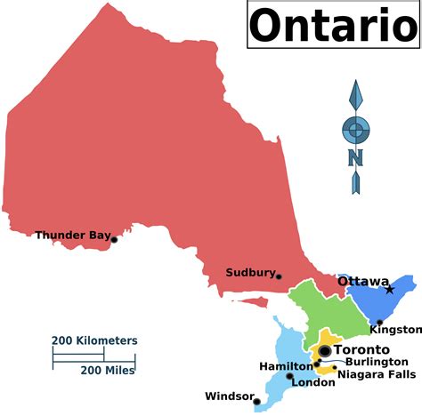 Ontario Regions Map - MapSof.net