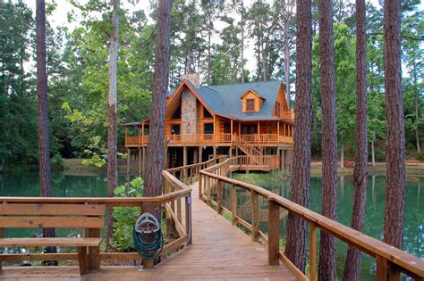 The Retreat at Artesian Lakes – Log Cabin Rentals on the lake, Houston ...