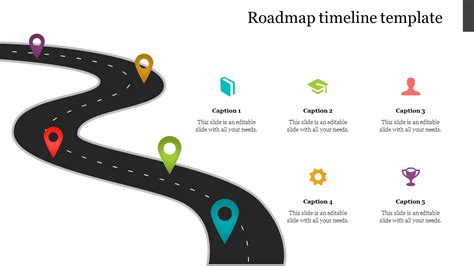 Editable Roadmap Timeline PPT Template and Google Slides