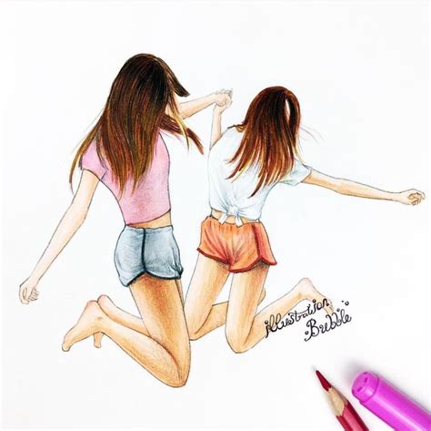 Crazy with my friend | Best friend drawings, Drawings of friends ...