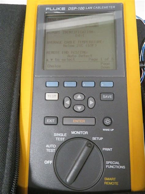 Fluke Networks DSP-100 Cat5 LAN Cable Tester Digital CableMeter DSP 100 ...