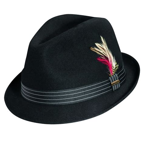 Wool Felt Fedora Hat with Feather Accent – Explorer Hats