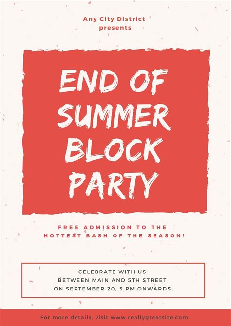 Block Party Template Flyers Free - Detrester.com