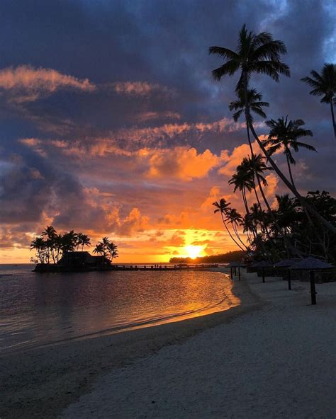 Sunset on the coast of Fiji. Photo by: @nath02mos Explore. Share ...