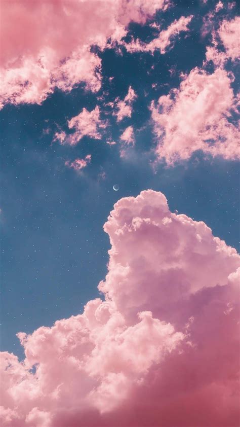 Pink Clouds Wallpaper, Night Sky Wallpaper, Iphone Background Wallpaper ...