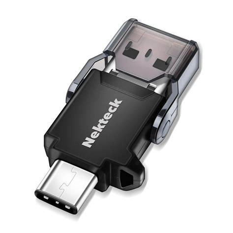 Nekteck USB Type C OTG Micro SD Card Reader with Additional Standard ...