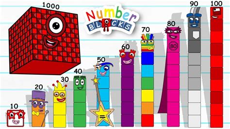 Numberblocks 100, 20, 30, 40, 50, 60, 70, 80, 90, & 10 Learn to count ...