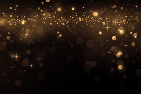 Luxury gold bokeh on black background - Firefly Photography