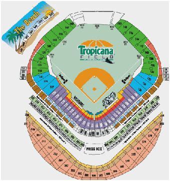 Tropicana Field Detailed Seating Chart with Rows Anaheim Angels Stadium ...