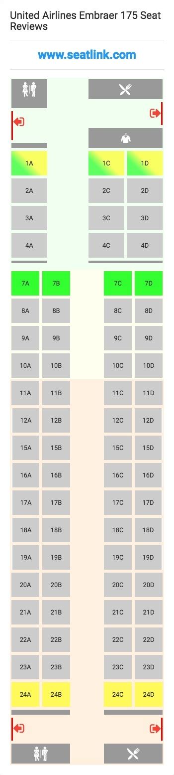 4 Images United Airlines Seating Chart Embraer Rj145 And Review - Alqu Blog