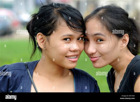 girls outside magellans cross cebu city philippines Stock Photo - Alamy