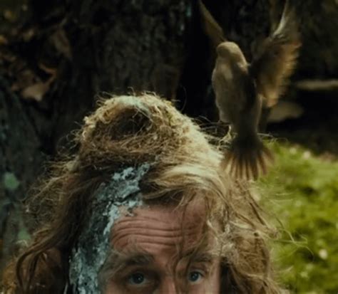 In the Hobbit: An Unexpected Journey (2012), Radagast has bird shit on ...