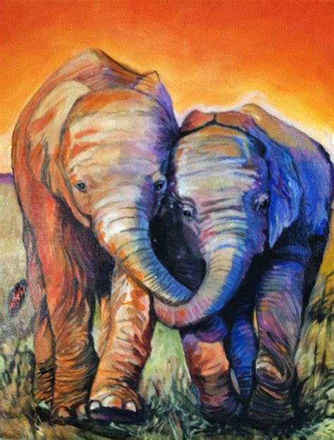 Acrylic Elephant Painting