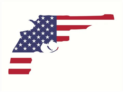 "American Flag Gun" Art Prints by Chocodole | Redbubble