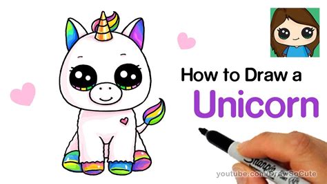 Cute Unicorn Drawing Step By Step ~ Unicorn Step Draw Tutorial Easy ...