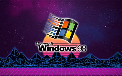 Synthwave Windows 98 Logo