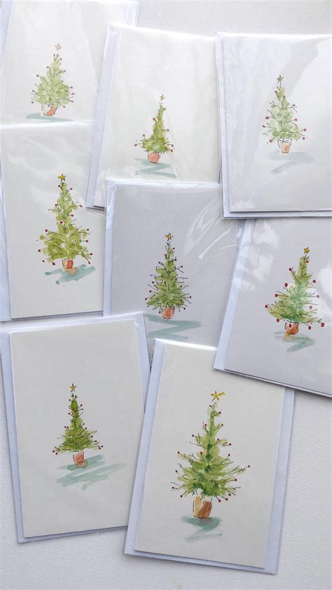 Original Hand Painted Watercolour Christmas Cards The image 0 Painted ...