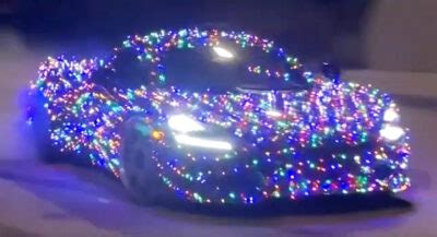 Drifting McLaren 720S Covered Entirely In Christmas Lights Is A Sight ...