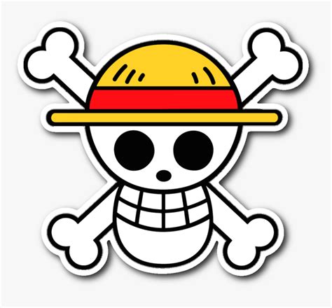 One Piece Monkey D Luffy Straw Hat Pirates Logo Red Vinyl Decal | The ...