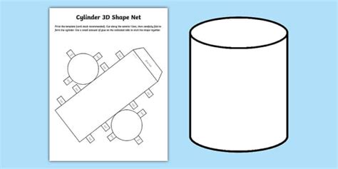 Cylinder 3D Shape Net (professor feito) - Twinkl